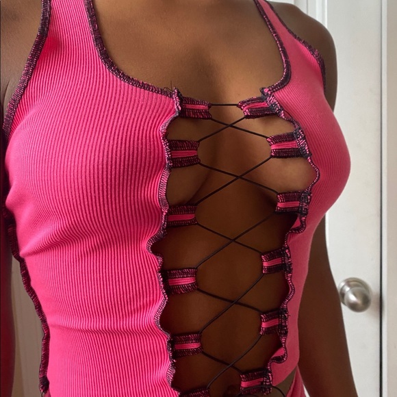 Lace Up Tank - Picture 1 of 3